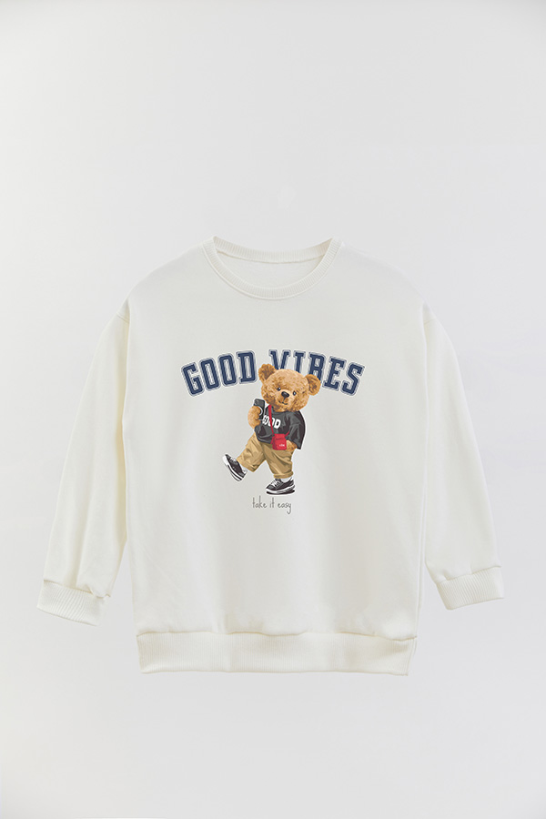 BUZO RUSTICO KIDS TEDDY GOOD VIBES