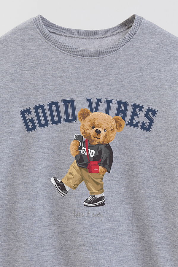 BUZO RUSTICO KIDS TEDDY GOOD VIBES