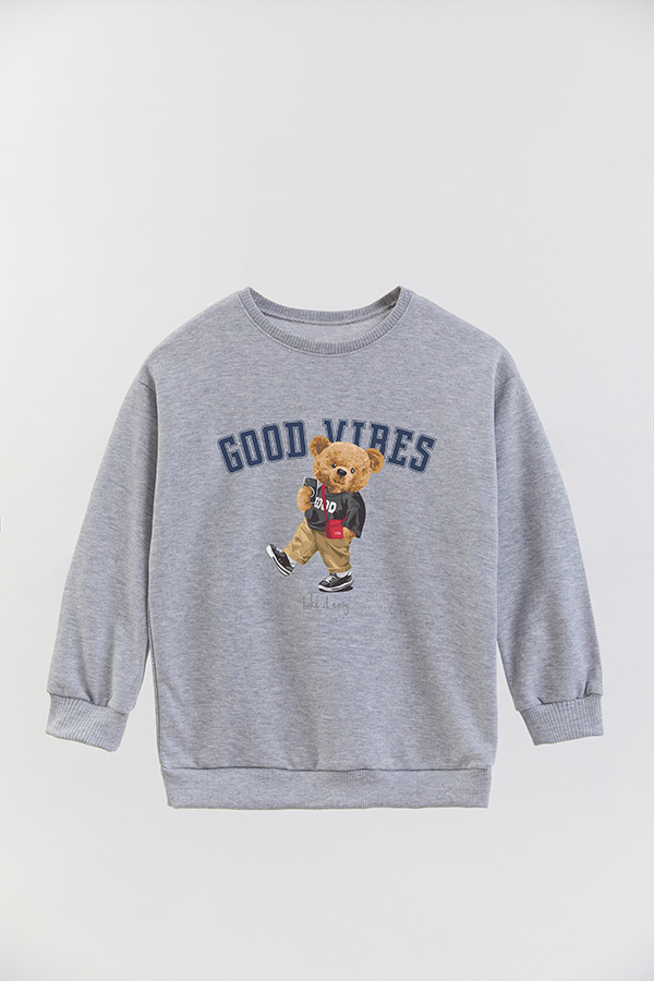 BUZO RUSTICO KIDS TEDDY GOOD VIBES