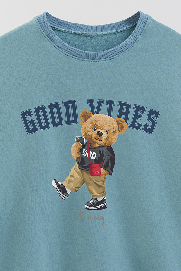 BUZO RUSTICO KIDS TEDDY GOOD VIBES