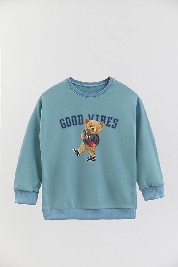 BUZO RUSTICO KIDS TEDDY GOOD VIBES