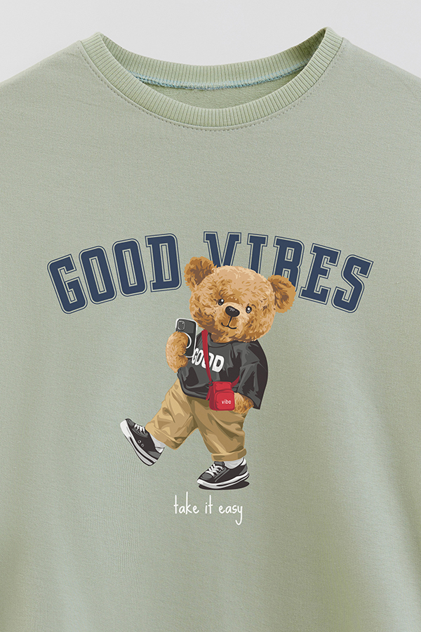 BUZO RUSTICO KIDS TEDDY GOOD VIBES