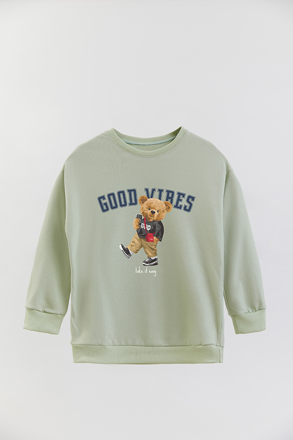 BUZO RUSTICO KIDS TEDDY GOOD VIBES