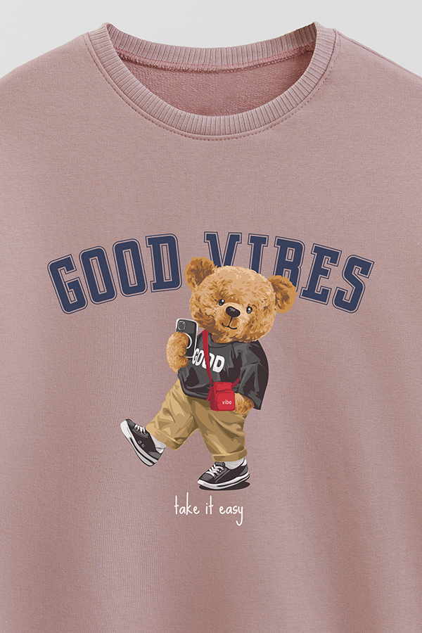 BUZO RUSTICO KIDS TEDDY GOOD VIBES