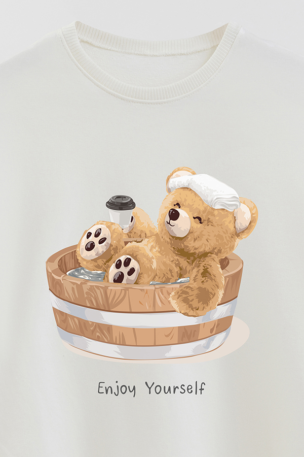 BUZO RUSTICO KIDS TEDDY ENJOY YOURSELF