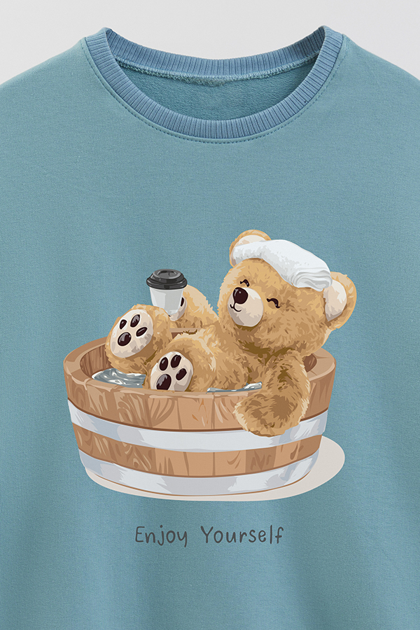 BUZO RUSTICO KIDS TEDDY ENJOY YOURSELF