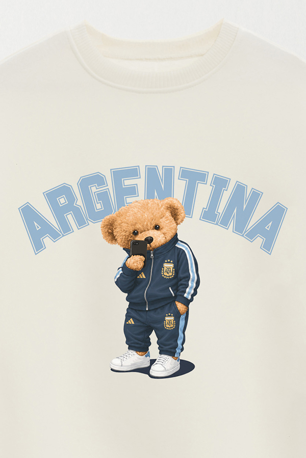 BUZO CREWNECK ESTAMPADO TEDDY ARG SCALO