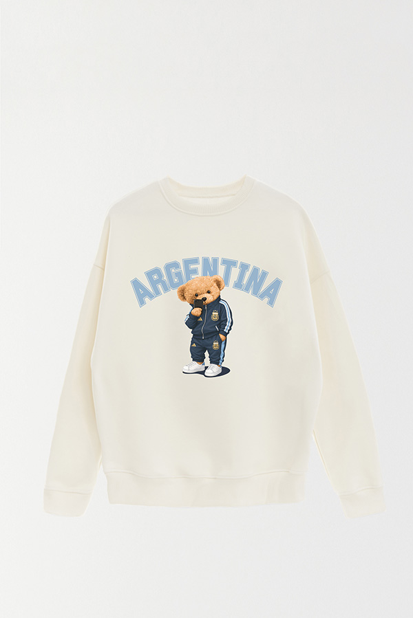 BUZO CREWNECK ESTAMPADO TEDDY ARG SCALO