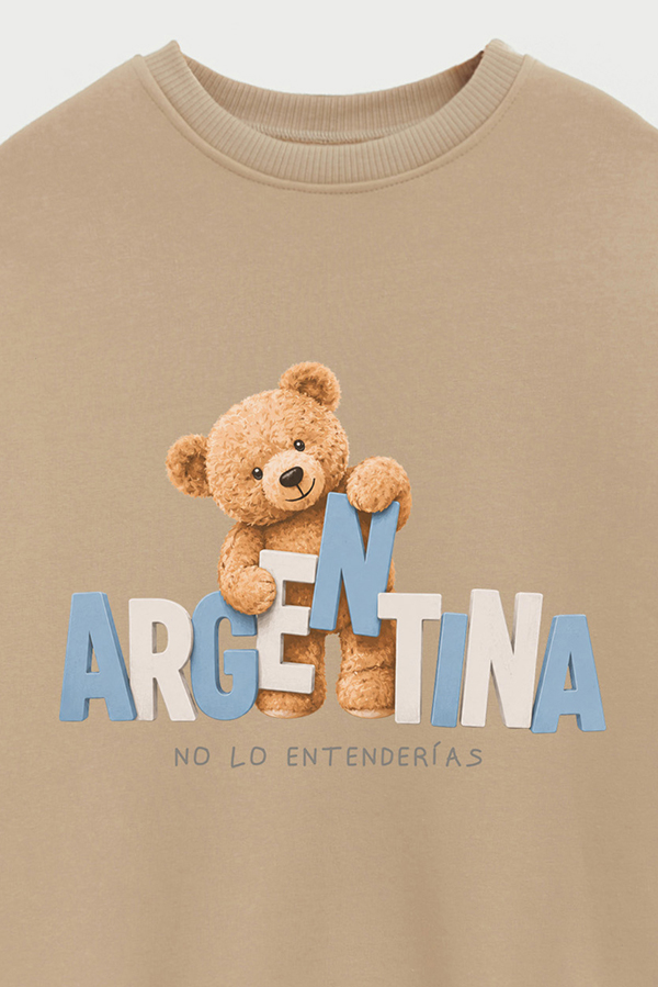 BUZO CREWNECK ESTAMPADO TEDDY ARG NO LO ENTENDERIAS