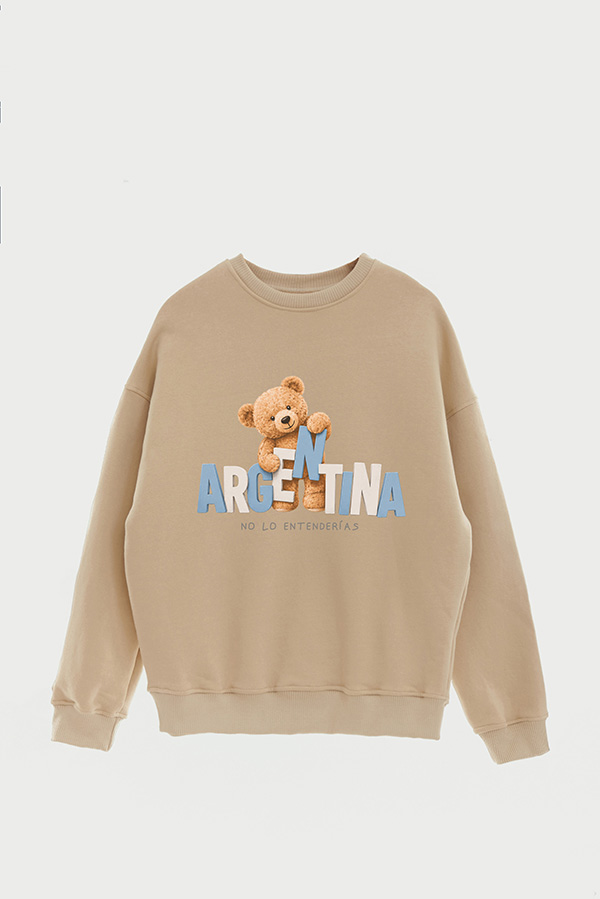 BUZO CREWNECK ESTAMPADO TEDDY ARG NO LO ENTENDERIAS
