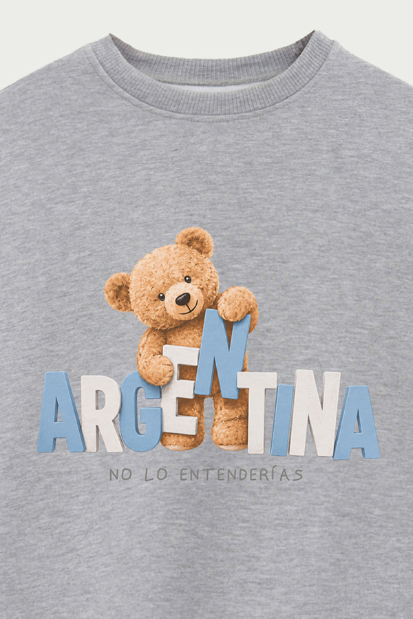 BUZO CREWNECK ESTAMPADO TEDDY ARG NO LO ENTENDERIAS