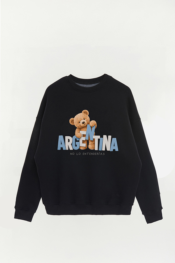 BUZO CREWNECK ESTAMPADO TEDDY ARG NO LO ENTENDERIAS