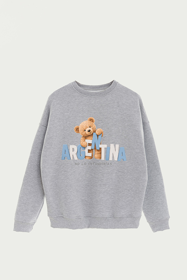 BUZO CREWNECK ESTAMPADO TEDDY ARG NO LO ENTENDERIAS