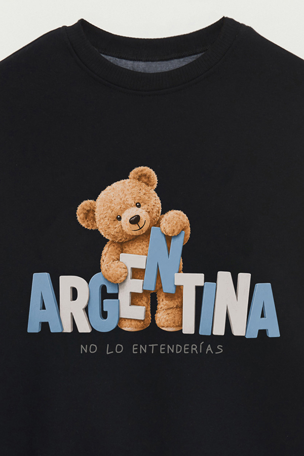BUZO CREWNECK ESTAMPADO TEDDY ARG NO LO ENTENDERIAS