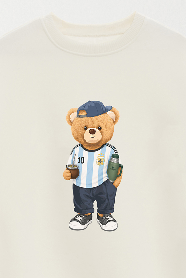 BUZO CREWNECK ESTAMPADO TEDDY ARG MATE