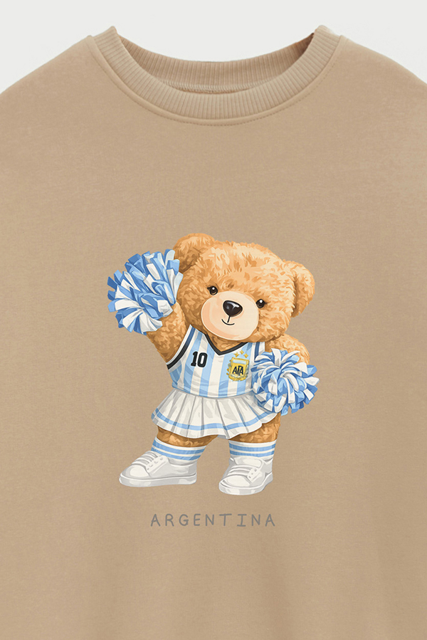 BUZO CREWNECK ESTAMPADO TEDDY ARG HINCHADA