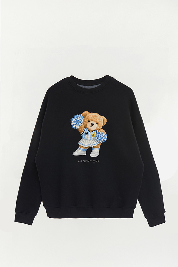 BUZO CREWNECK ESTAMPADO TEDDY ARG HINCHADA