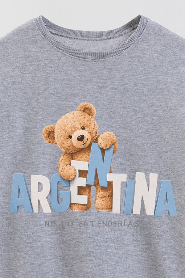 BUZO RUSTICO KIDS TEDDY ARG NO LO ENTENDERIAS