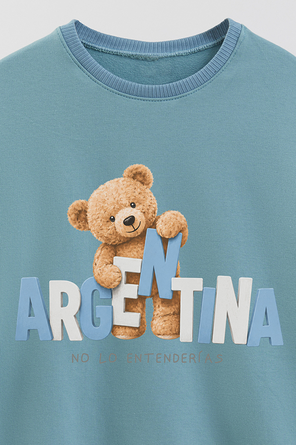BUZO RUSTICO KIDS TEDDY ARG NO LO ENTENDERIAS