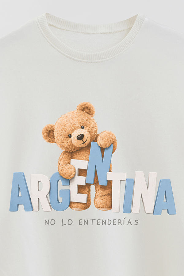 BUZO RUSTICO KIDS TEDDY ARG NO LO ENTENDERIAS