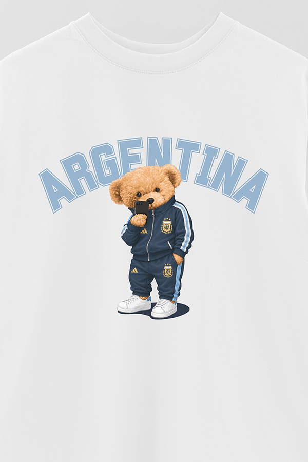 REMERA OVER ESTAMPADA TEDDY ARG SCALO