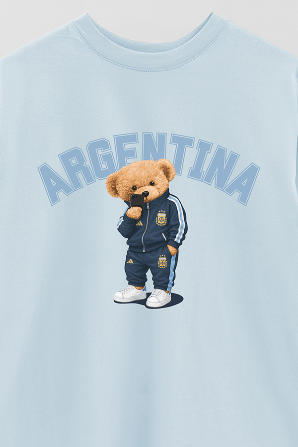 REMERA OVER ESTAMPADA TEDDY ARG SCALO