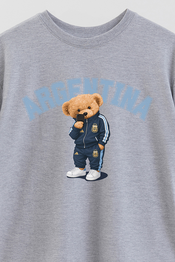 REMERA OVER ESTAMPADA TEDDY ARG SCALO