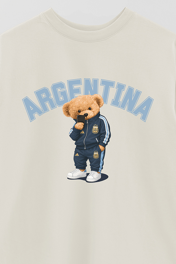 REMERA OVER ESTAMPADA TEDDY ARG SCALO
