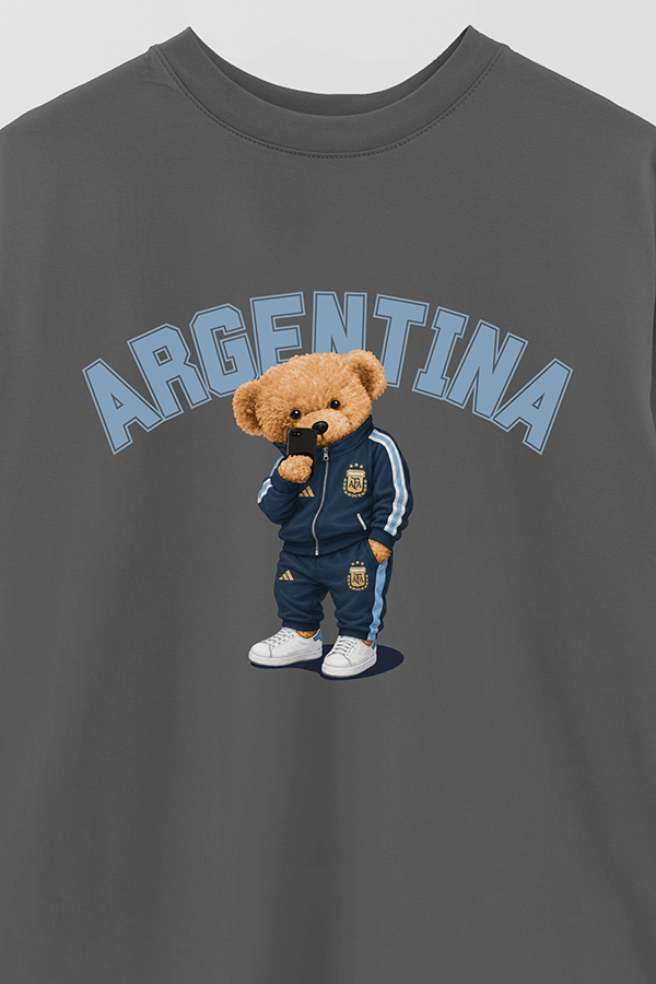 REMERA OVER ESTAMPADA TEDDY ARG SCALO
