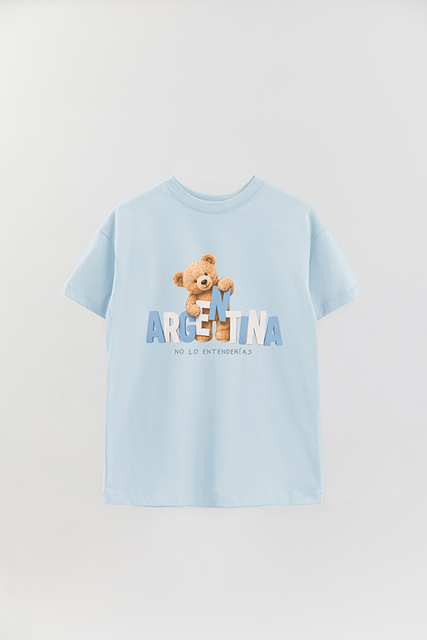 REMERA OVER ESTAMPADA TEDDY ARG NO LO ENTENDERIAS