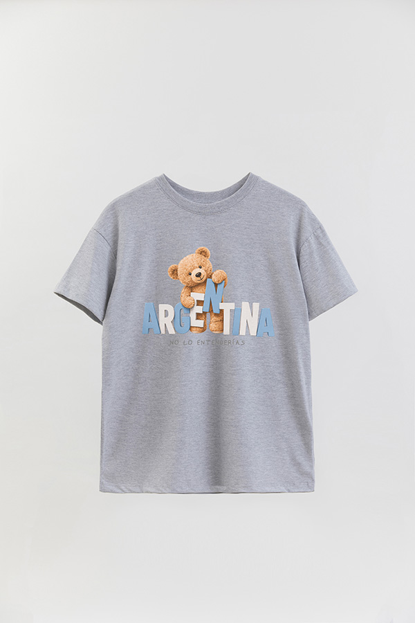 REMERA OVER ESTAMPADA TEDDY ARG NO LO ENTENDERIAS