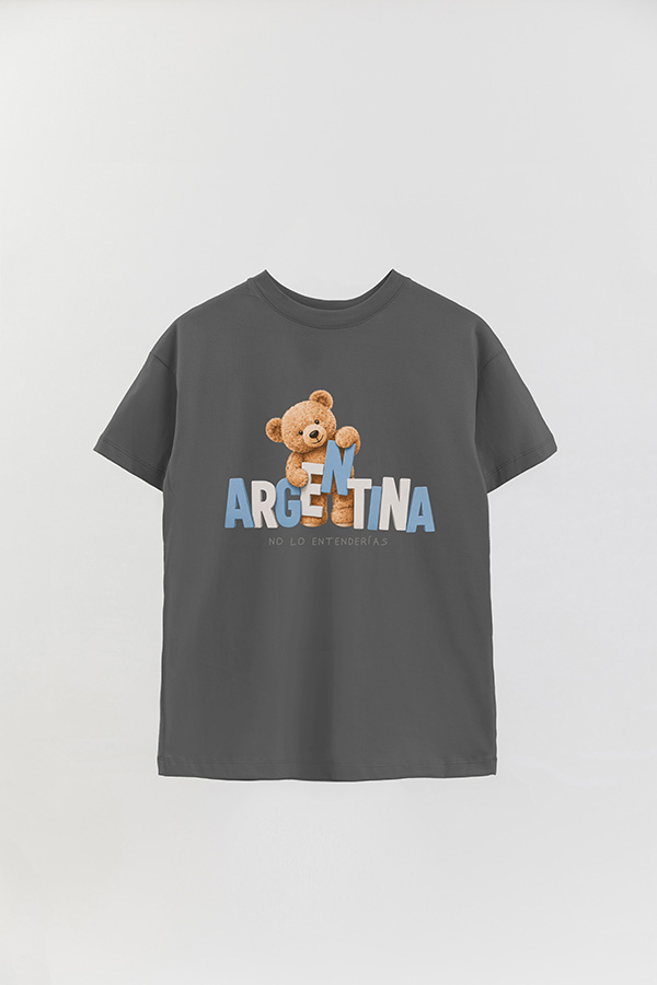 REMERA OVER ESTAMPADA TEDDY ARG NO LO ENTENDERIAS