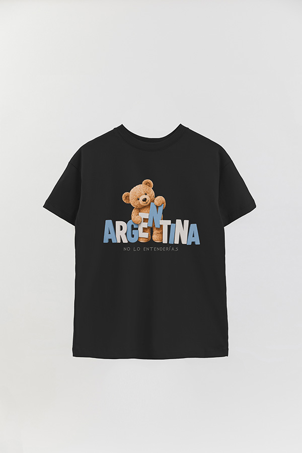 REMERA OVER ESTAMPADA TEDDY ARG NO LO ENTENDERIAS