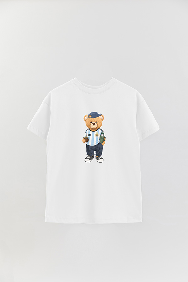 REMERA OVER ESTAMPADA TEDDY ARG MATE