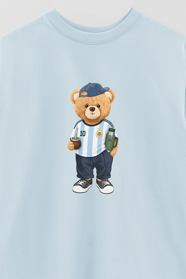 REMERA OVER ESTAMPADA TEDDY ARG MATE