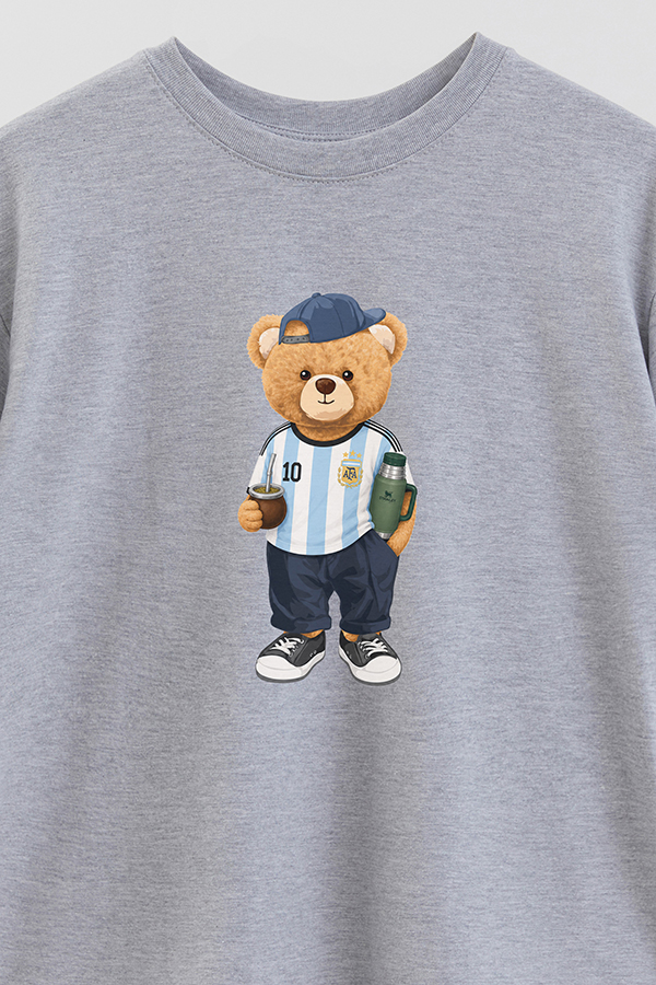 REMERA OVER ESTAMPADA TEDDY ARG MATE
