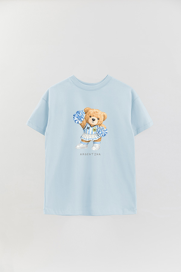 REMERA OVER ESTAMPADA TEDDY ARG HINCHADA