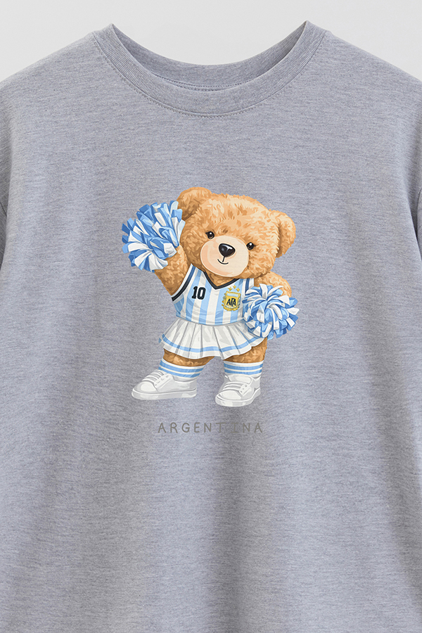 REMERA OVER ESTAMPADA TEDDY ARG HINCHADA