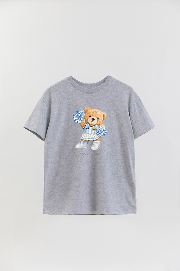 REMERA OVER ESTAMPADA TEDDY ARG HINCHADA