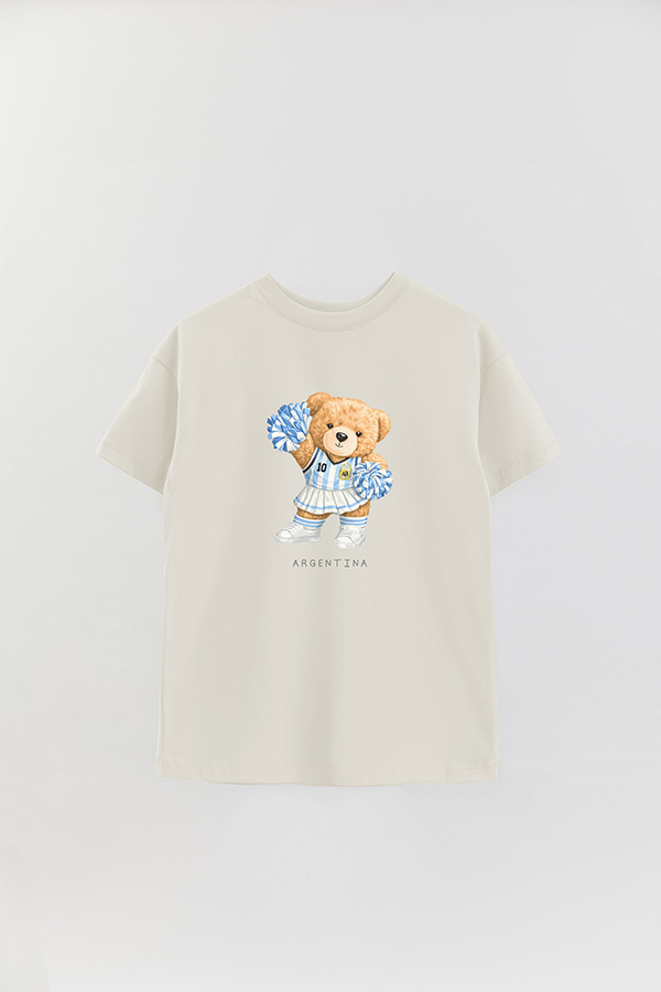 REMERA OVER ESTAMPADA TEDDY ARG HINCHADA
