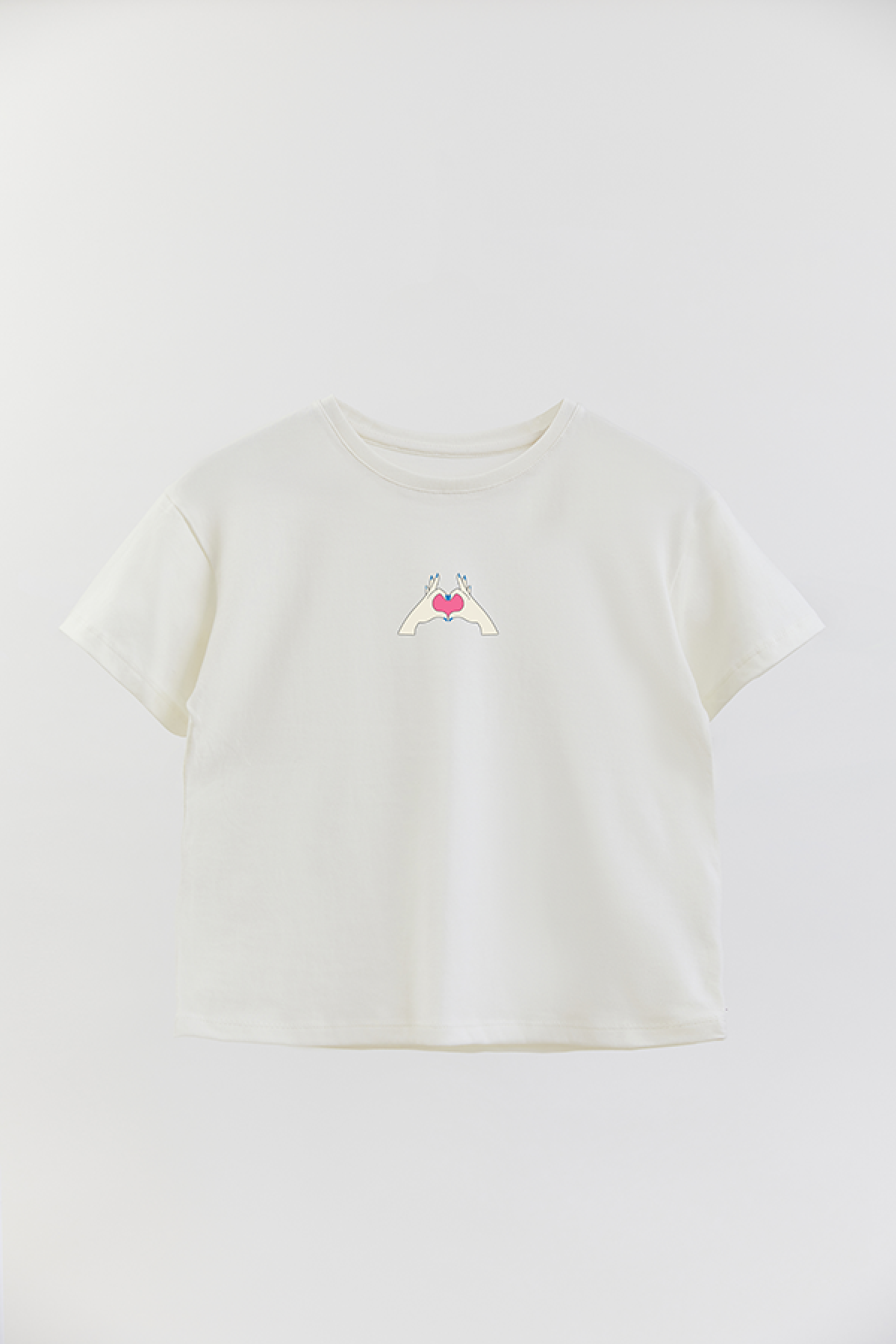 REMERA GIRL OVER GRLY HEART HANDS