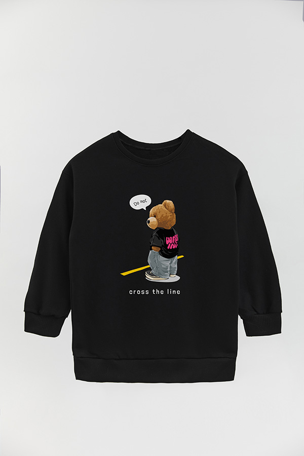 BUZO RUSTICO KIDS TEDDY DO NOT CROSS THE LINE