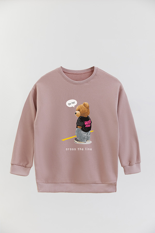 BUZO RUSTICO KIDS TEDDY DO NOT CROSS THE LINE