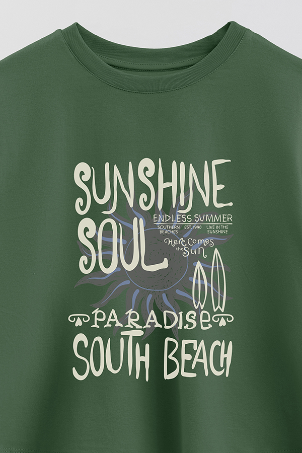 REMERA CROP ESTAMPADA SOUL