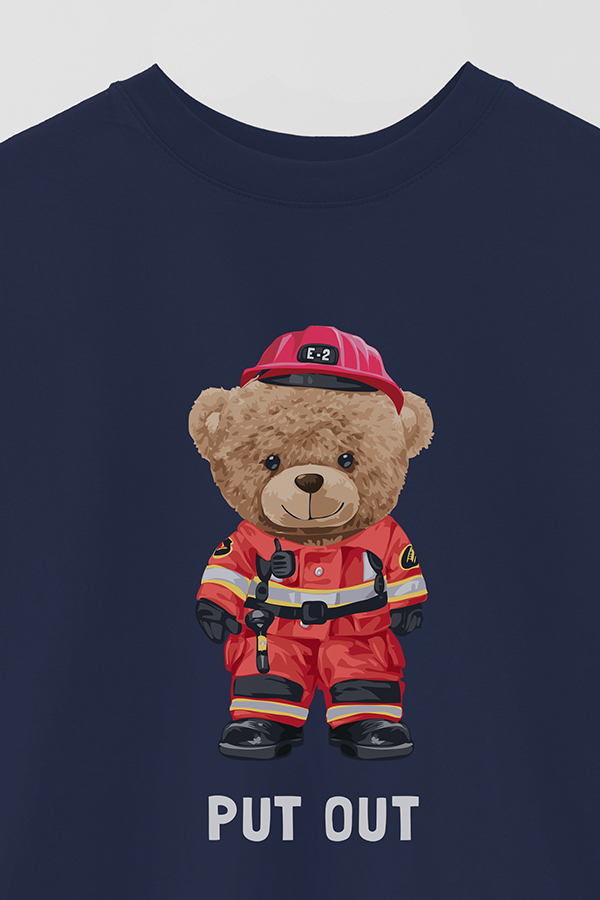REMERA OVER ESTAMPADA UNISEX TEDDY PUT OUT