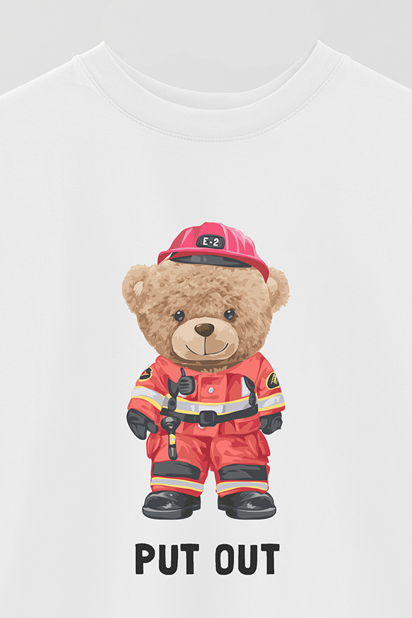 REMERA OVER ESTAMPADA UNISEX TEDDY PUT OUT