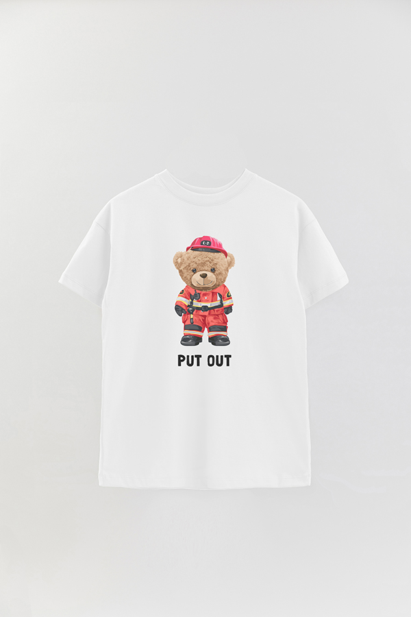 REMERA OVER ESTAMPADA UNISEX TEDDY PUT OUT