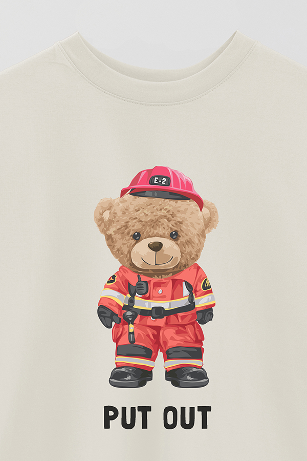 REMERA OVER ESTAMPADA UNISEX TEDDY PUT OUT