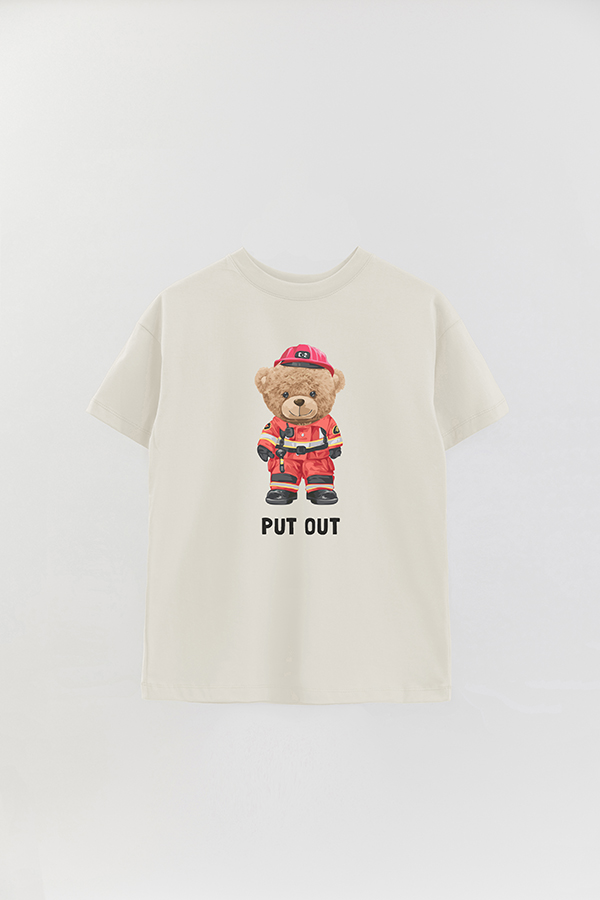 REMERA OVER ESTAMPADA UNISEX TEDDY PUT OUT
