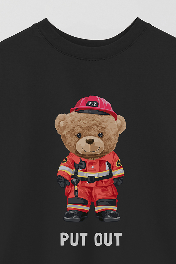 REMERA OVER ESTAMPADA UNISEX TEDDY PUT OUT